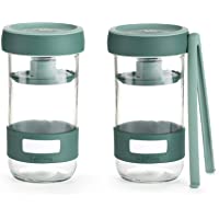 Lékué Kit de Utensilios para Preparar encurtidos caseros con Recipiente de Capacidad 700 ml- Verde- Único